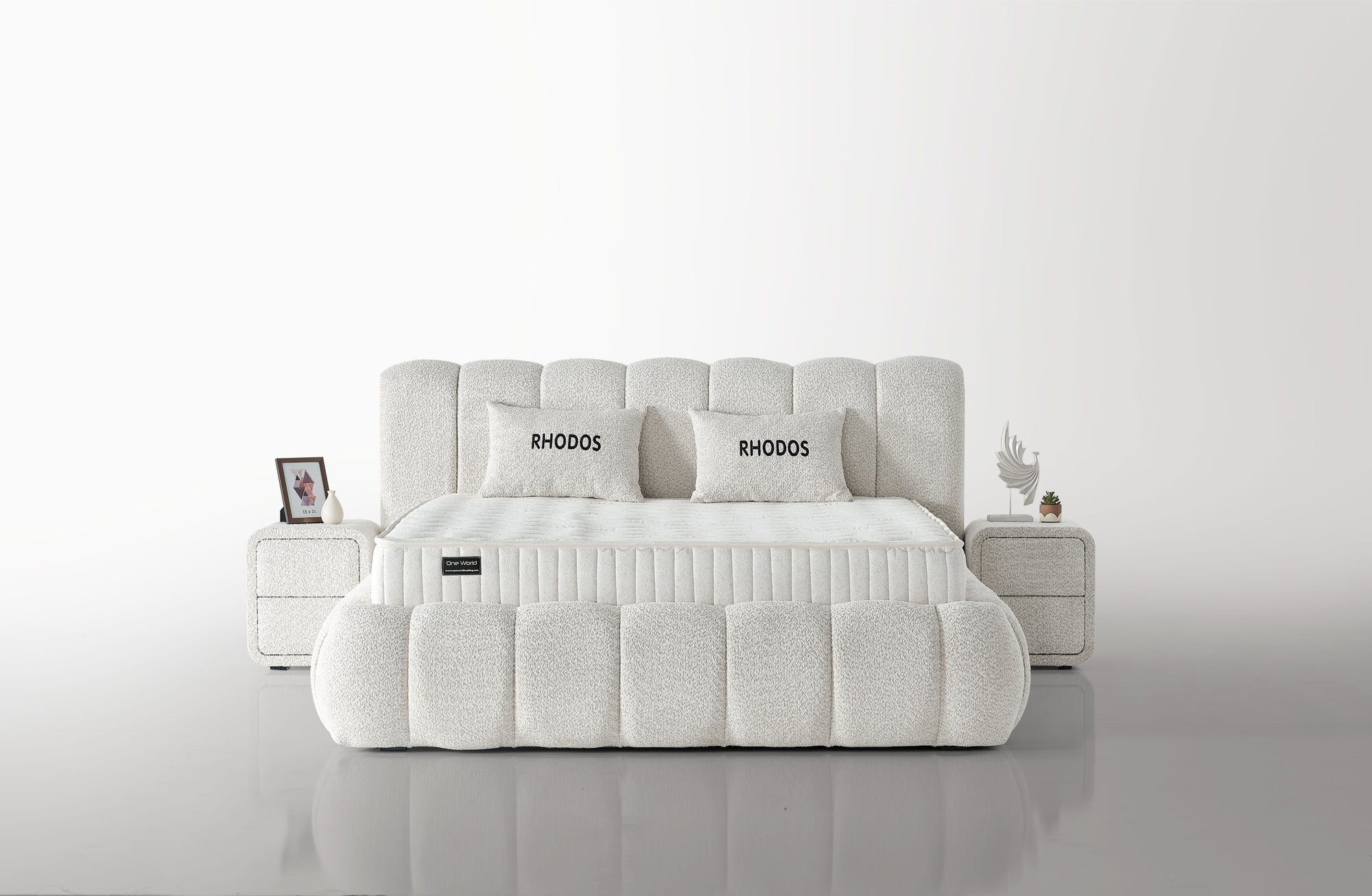 Rhodos Bed - Creamy Cloud