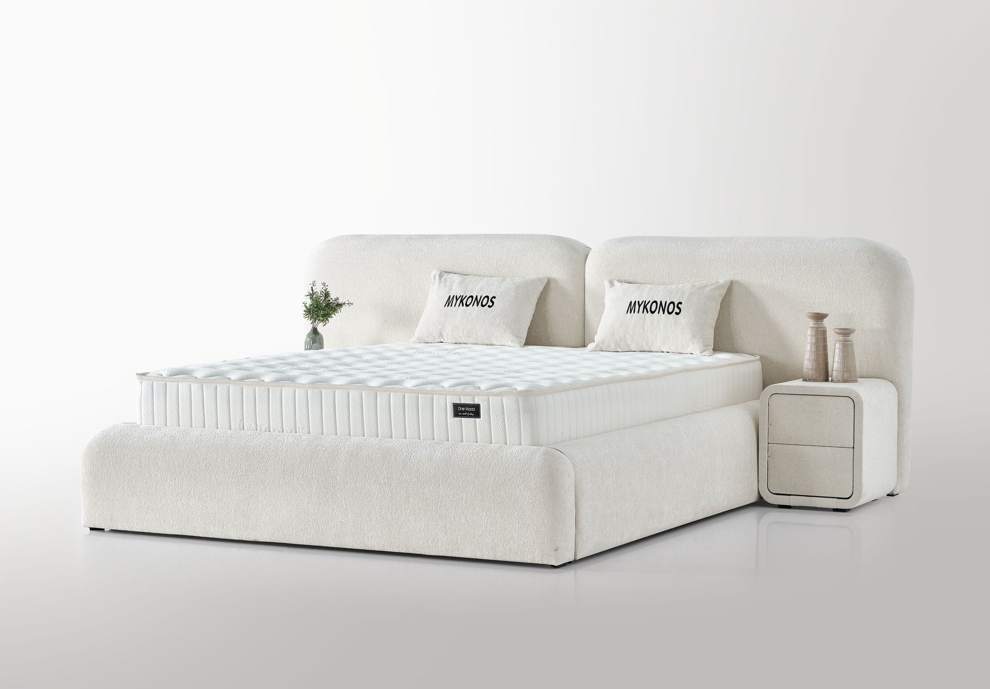 Mykonos Bed - Off White