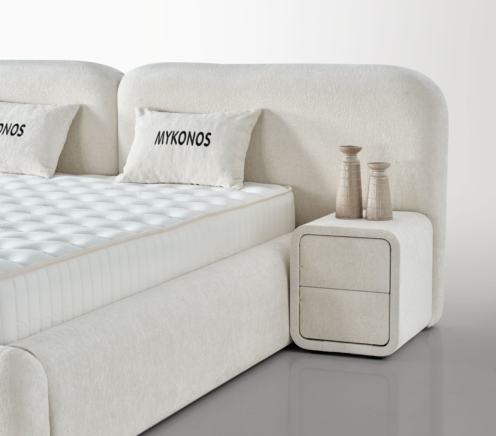Mykonos Bed - Off White