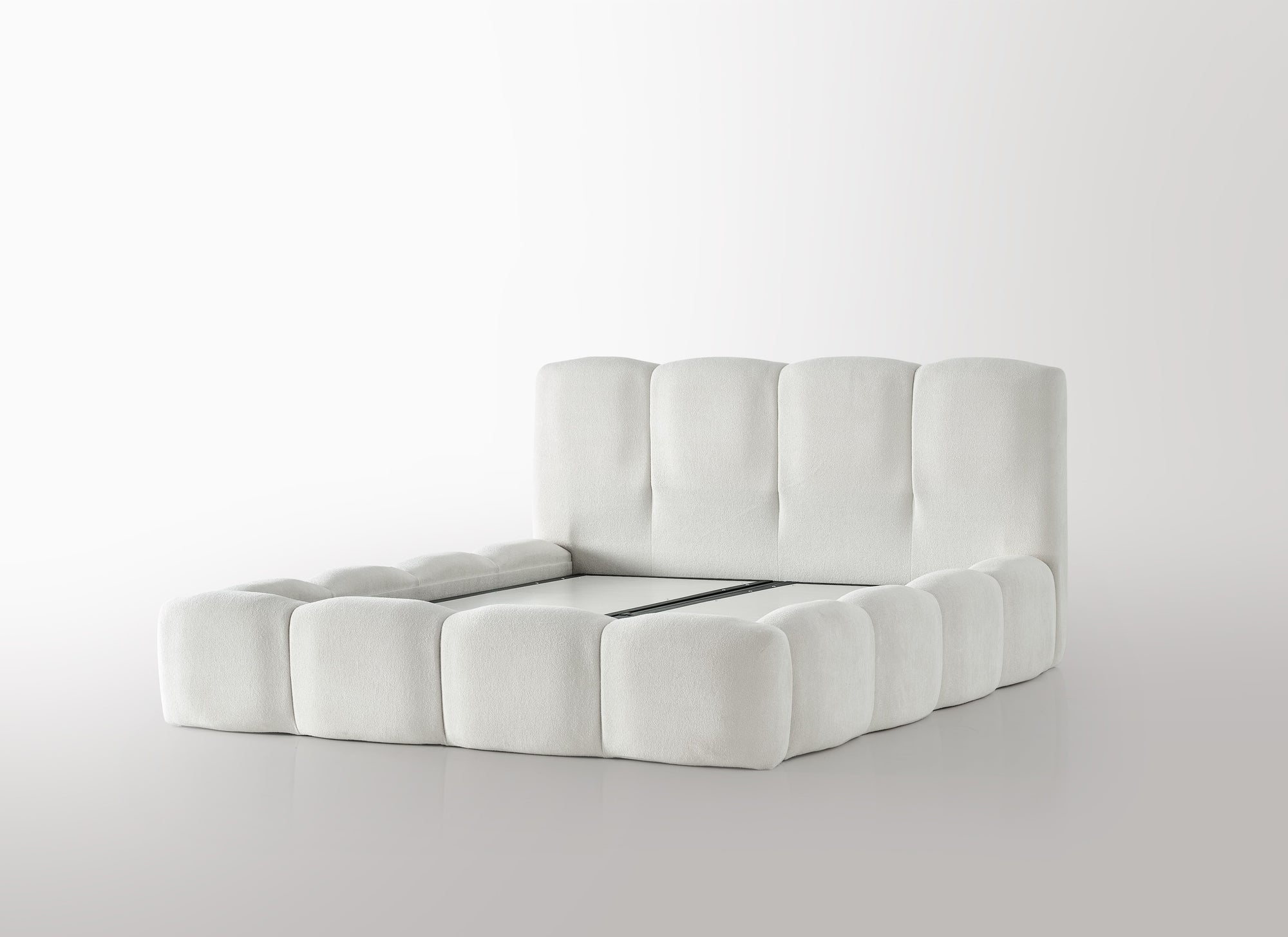 Elenor Bed - Off White Bucle